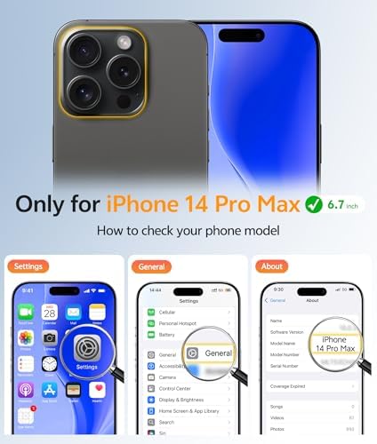 FNTCASE for iPhone 14 Pro Max Case, Fit for Magsafe, Glass Screen Protector - Image 2