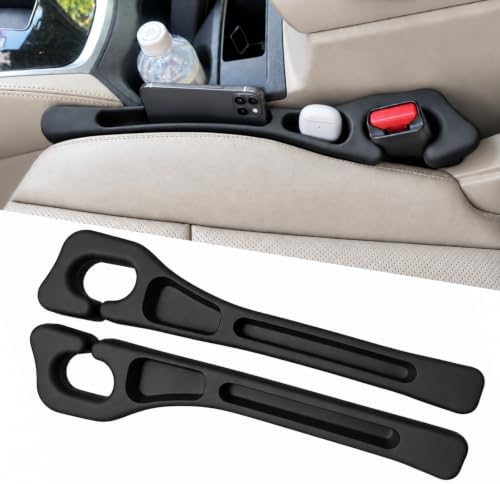 Car Seat Gap Filler, 2PCS Anti-Drop Seat Console Crevice Organizer, Black by Unknown