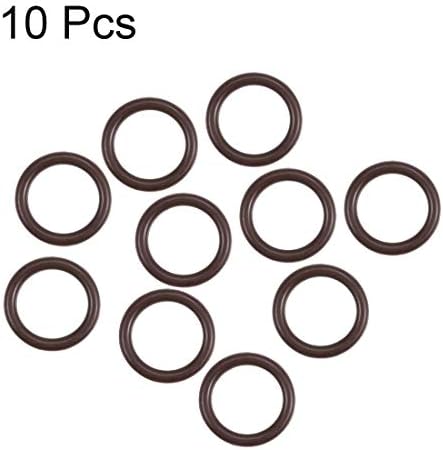 uxcell Fluorine Rubber O-Rings 15mm OD 11mm ID 2mm Width, Metric FKM Sealing Gasket, Pack of 10 - Image 2