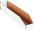 BOX USA BBINMT424 Open Top Bin Boxes, 4" x 24" x 4 1/2", Oyster White (Pack of 50) by BOXUSA