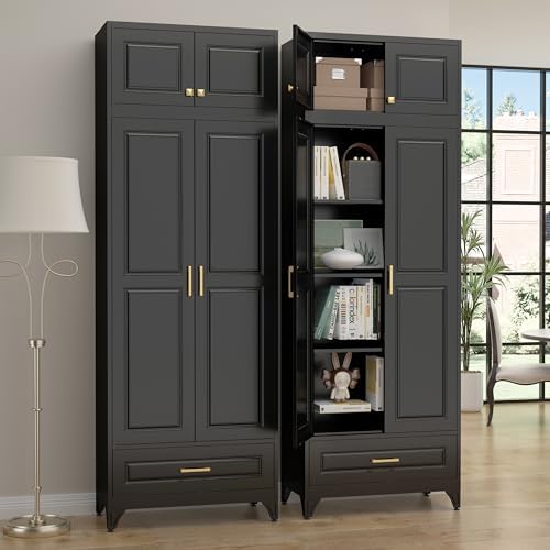 SteeLoong 90" Metal Storage Cabinet with Doors and 3 Adjustable Shelves by Steeloong