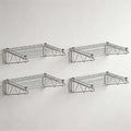 4 Pack 18" x 24" NSF Chrome Wire Wall Mount Shelf, Heavy Duty Metal Wall Mounted Storage Rack, Commercial Kitchen, Stock Rooms Shelving by Zedfire