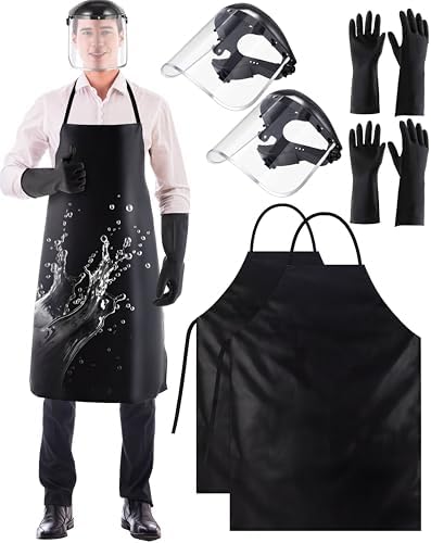 safety face shield with Apron Gloves by ElectricWise