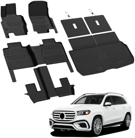 LASFIT Floor Mats & Cargo Mat with Seatback for Mercedes Benz GLS 2020-2026 by LASFIT