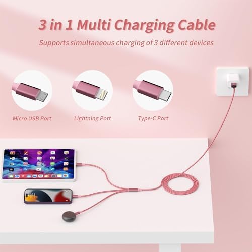 Multi Charging Cable, 3 in 1 Charging Cords for Multiple Devices-2Pack4FT - Image 3