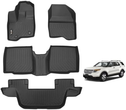 AIPOIL® Floor Mats for 2011-2014 Ford Explorer 7 Seats | All-Weather | Easy to Clean | All-Round Protection丨Full Set Automobile mats Accessories. by AIPOIL