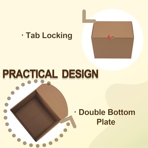 WIFTREY 10"x8"x6" Shipping Boxes Set of 15 Brown, 10 x 8 x 6 Corrugated Cardboard Box for Shipping Small Business, Gift Packing, Mailing Wrapping Present - Image 4