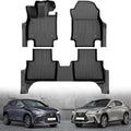 Original Floor Mats for 2022-2025 Lexus NX NX250/ NX350/ NX350h - Custom Fit All Weather TPE Heavy Duty Car Mats 1st and 2nd Row for NX Accessories by IKABEVEM
