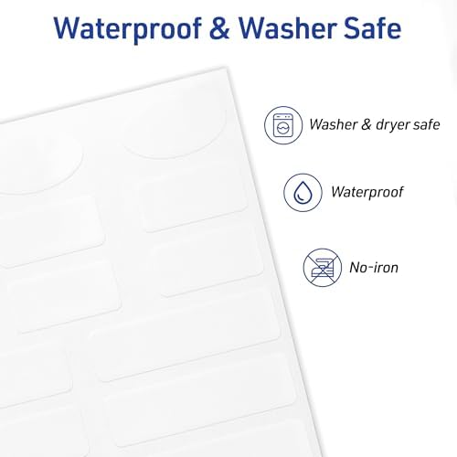Avery No-Iron Fabric Labels, Assorted Shapes and Sizes, Washer and Dryer-Safe Waterproof Labels, Non-Printable, 45 Count (40700), (Pack of 2) - Image 4