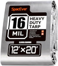 12x20 FT Tarp Waterproof, 16 Mil Tarps Heavy Duty Waterproof Multipurpose Protective Cover UV Resistant Rip & Tear Resistant with Grommets Reversible for Home Boats Cars Camping by Unknown
