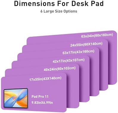 Aothia Faux Leather Desk Mat - Large Mouse Pad, Non-Slip PU Leather Blotter, Waterproof Writing Surface for Office and Home (Iris Violet, 40" x 24") - Image 5