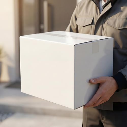 Hoikwo 10 Packs 12x10x10 Large Thin White Shipping Boxes - Image 5