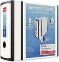 Staples Better 5-Inch D-Ring View Binder, Reinforced Spine by Staples