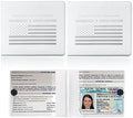 Ziciner Car Registration Insurance Holder, 2Pack Essential Auto Card Document Glove Box Organizer with Touch Fastener, Vehicle Interior Accessories Perfect for Most Car, Truck, SUV (White/White Flag) by Ziciner