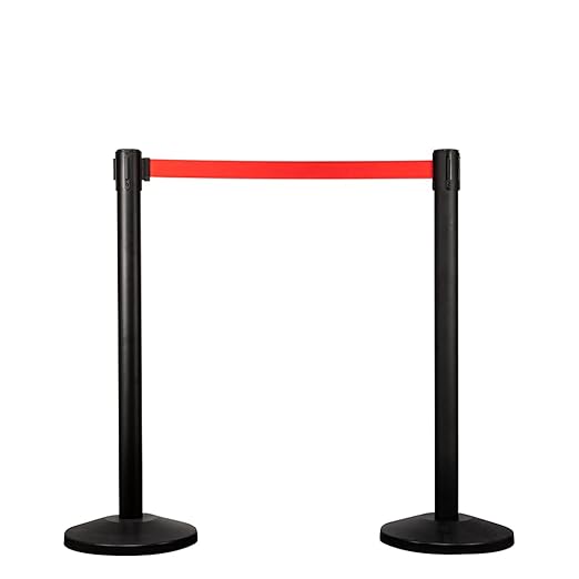 Qbuster Retractable Belt Barrier Post by Qbuster