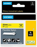 DYMO Industrial Labels, 1", Flex Nylon, Black on Yellow by Dymo%C2%AE
