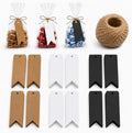Kraft Thank You Gift Tags with Jute Twine, Fishtail 150 Count by Bakebaking
