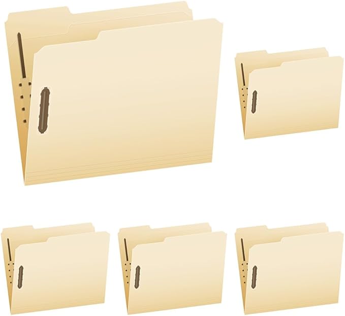 Pendaflex Fastener Folders, 2 Fasteners, Letter Size, 1/3 Cut Tabs, in Left by TOPSProducts