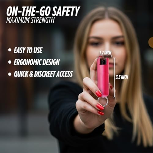 Guard Dog Security Quick Action Pepper Spray Self Defense Keychain, Maximum Strength 1.44 MC, OC Spray, 16-Foot Range, Twist-Lock Safety, Belt Clip for Easy Carry for Women and Men, Made in USA - Image 3