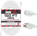 Iron Forge Cable 16 Gauge Heavy Duty White Extension Cord, 150 Ft - SJTW by IronForgeCable