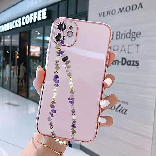 6PCS Beaded Phone Charms Strap Fruit Star Faux Pearl Rainbow Beads Phone Chains Beaded Lanyard for Camera Key Wallet Valentines Day Gifts for Her Women - Image 3