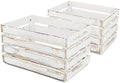 White Wooden Crates are Suitable for Storage, Milk Crates, Wine Crates, Festival Decorations, Camping, and Other Multi-Purpose. They are Sturdy and Durable, set of 2 Length of 17.7 inches. by WUERMU