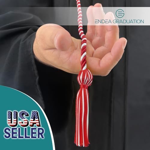 Endea Graduation Single Honor Cord Two-Color (Red/White) - Image 2
