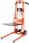 VEVOR Material Lift Winch Stacker, 330lbs Capacity Pallet Truck Dolly, 42.9in Max Lifting Height Manual Winch Stacker, Multifunctional Manual Pallet Truck Stacker with Swivel Casters and Lift Plate by VEVOR