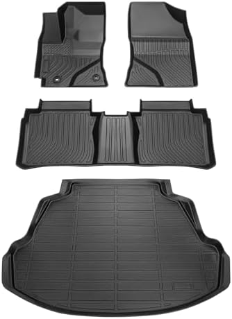 Cartist Floor Mats and Cargo Liner Fit for Toyota Corolla 2014-2019 (Not fit Corolla Cross& hatcback) All Weather Floor Mat Corolla Accessories Heavy Duty Carpet Protection by cartist