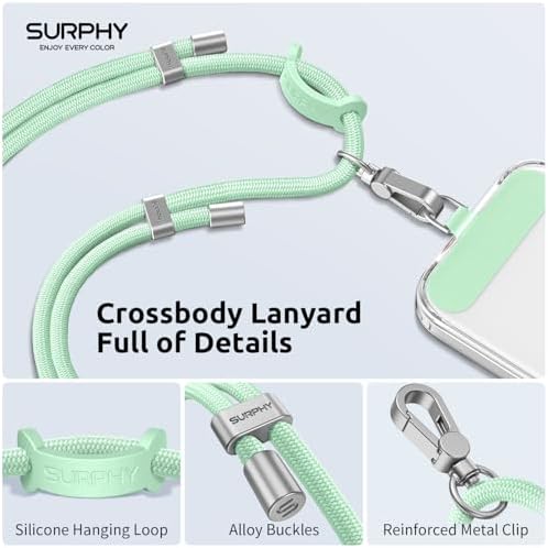 SURPHY Phone Lanyard Crossbody, Phone Strap Crossbody with 2 Tether Tabs - Image 2