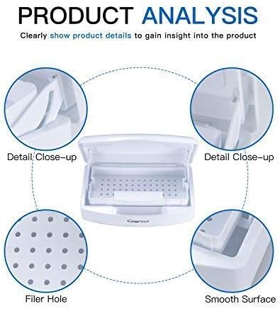 Nail Art Tools, Plastic Storage Box for Nail Tools,Manicure Tool, Tweezers, Hair Salon, Spa and Trimmer Manicure Equipment (1 piece, White) - Image 5