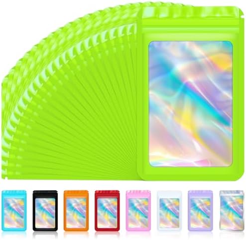 JETMORE 100 Pack Holographic Mylar Bags, Freshie Bags (5x7 Inch, Green) by Jetmore