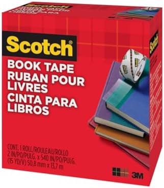 Scotch Book Repair Tape, 2 in x 15 yd, Clear – Durable Tape for Repairing and Protecting Book Bindings & Covers - Image 2