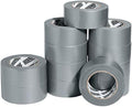 Lockport Duct Tape Heavy Duty Waterproof - 30 Yards x 2 Inch - 12 Roll Pack Silver Duct Tape Bulk Pack - No Residue, Flexible, Strong, All-Weather and Easy Tear - Grey Heavy Duty by Lockport