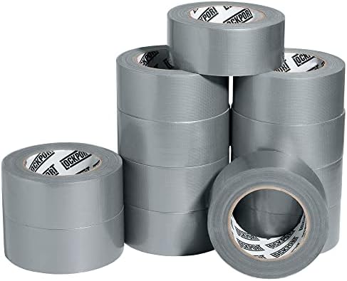 Lockport Duct Tape Heavy Duty Waterproof - 30 Yards x 2 Inch - 12 Roll Pack Silver Duct Tape Bulk Pack - No Residue, Flexible, Strong, All-Weather and Easy Tear - Grey Heavy Duty by Lockport