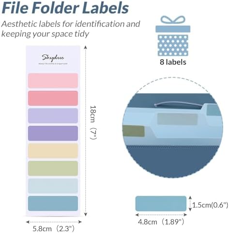 SKYDUE Accordion File Organizer, 5 Pocket Expanding File Folders with Pockets, Document Organizer, Portable Paper Organizer，School Office Supplies Blue - Image 7