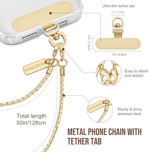Dadanism Universal Phone Lanyard Crossbody, Gold - Image 3
