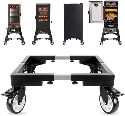 8 Inch Height Heavy Duty All Steel Smoker Stand,5 Inch Swivel Casters Wheels,Universal Mobile Base Fit for masterbuilt electric smoker,East Oak Smoker by UNIPRIMEBBQ