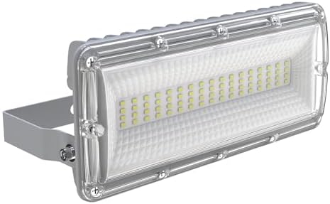 50W LED Flood Light Outdoor 7000LM, 6500K Exterior Security Light by HODELVJU
