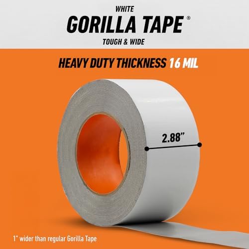 GORILLA Tape Tough & Wide, White, 2.88" x 25 yd - Image 3
