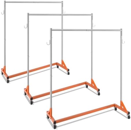 VEVOR Z Rack Industrial Grade Z Base Garment Rack Rolling Sturdy Steel by VEVOR