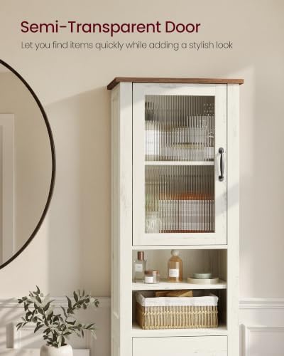 VASAGLE Tall Bathroom Cabinet, Narrow Space Saver, 15.7 x 12.4 x 67.3 inch - Image 6