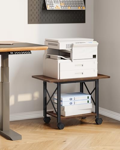 CHOEZON 23.6" Printer Stand, with Locking Wheels Adjustable Feet - Image 3