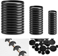 Supkiir 36Pcs Discbound Expansion Discs, (2",1-3/8",1") Black Plastic Book Binding Discs, Binder Rings Disc Notebook Disc Binder System for DIY Notebooks Planner Scrapbooking Supplies by Supkiir