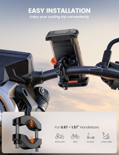 Lamicall Bike Motorcycle Phone Mount Holder - [1s Quick Lock] - Image 3