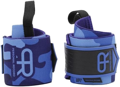 PR Personal Record Heavy Duty Premium Wrist Wraps, More Elasticity, Reinforced Stitching, Extra Wide Strap, Strong Thumb Loop, Larry Wheels Weightlifting Wraps - Image 3
