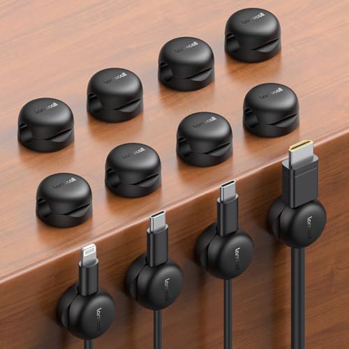 Lamicall 12 Pack Spring Cable Clips, Compact Desk Cord Organizer Holder by Lamicall