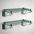 2 Pack 12" x 24" NSF Green Wire Wall Mount Shelf, Heavy Duty Commercial Metal Wall Shelf, Storage Rack for Home and Hotel by Zedfire