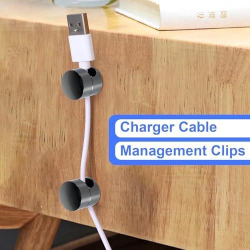 SmallCat 8 Sets Charger Holders for Cords, Black Cable Anchor Holders - Image 4