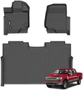 Wailtnb-Floor Mats Custom for Ford F-150 2015-2026 | F150 Lightning 2022-2025 SuperCrew Cab (Rear w/o Fold Flat Storage) All Weather Protection Waterproof Floor Liners Front& 2nd Row Accessories by Wailtnb